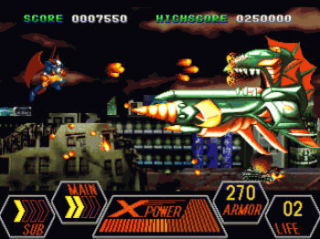 Screenshot Thumbnail 
          / Media File 3 for 70's Robot Anime - Geppy-X - The Super Boosted Armor (Japan) (Disc 1)