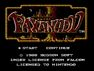 Screenshot Thumbnail 
          / Media File 5 for Faxanadu (USA)