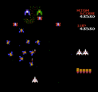 Screenshot Thumbnail 
          / Media File 5 for Galaga (Europe)