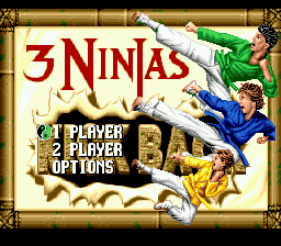 3 Ninjas Kick Back (USA) Title Screen